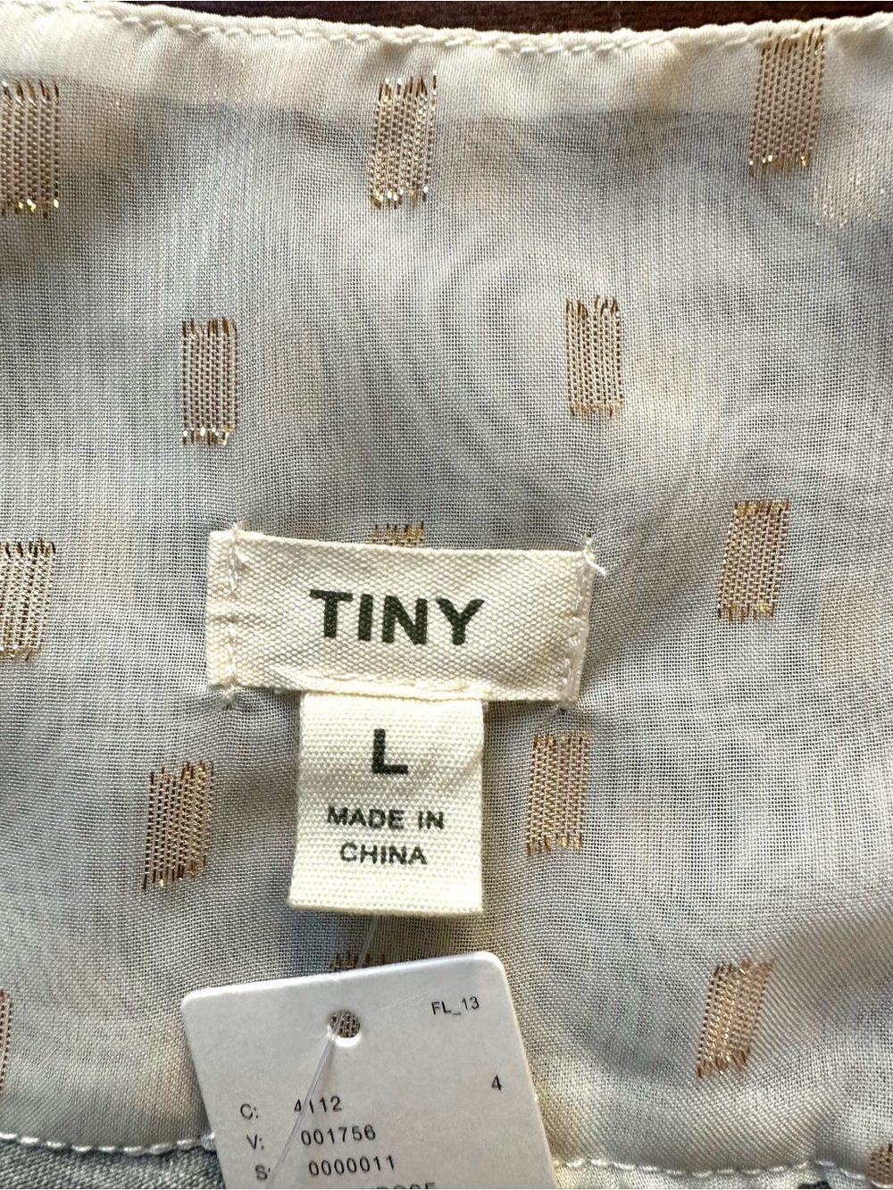 Tiny Anthropologie Sequin Cami Pink Gold Velvet Trim NWT Large - Picture 3 of 10